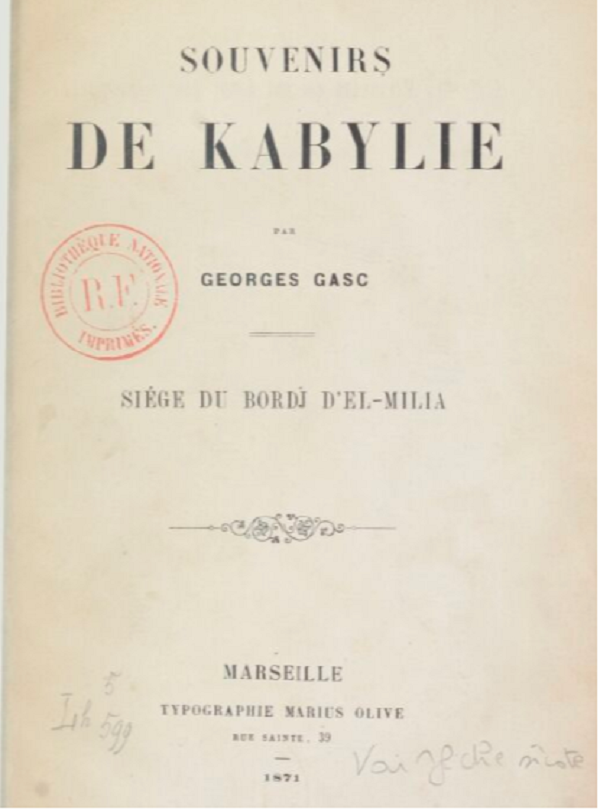 siège du Bordj d'El-Milia 1871