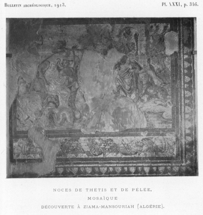 Mozaïque, choba , Ziama, Noces de Thétis et de Pélée Mozaïque, choba , Ziama, Noces de Thétis et de Pélée