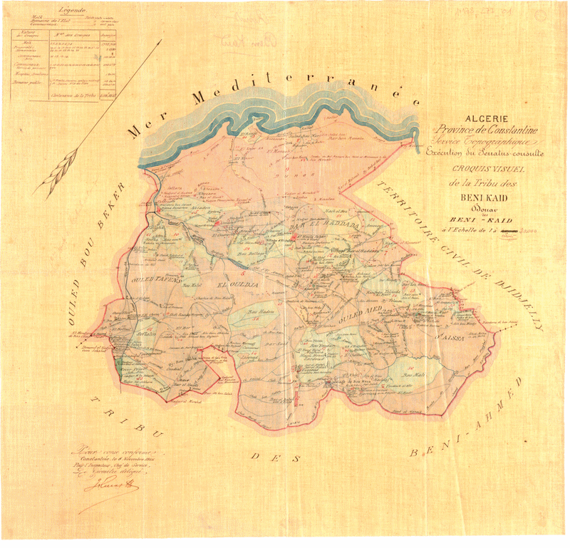 Sénatus-consulte 1865, Tribu des Beni caïd, Jijel