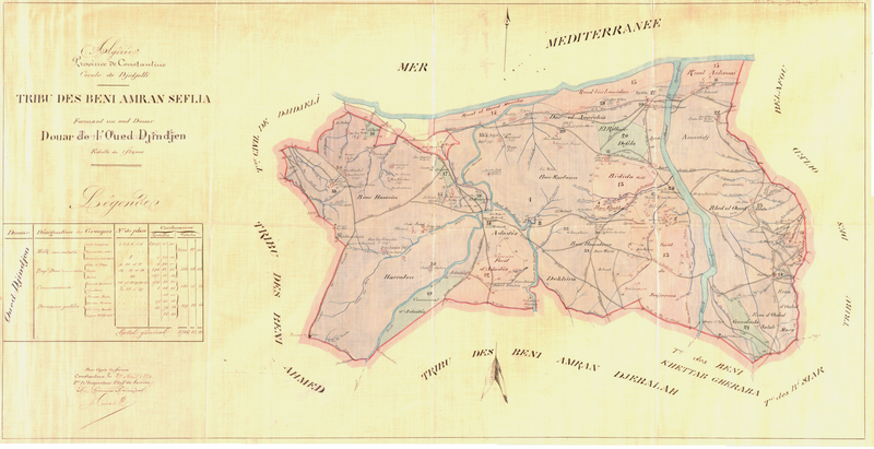Sénatus consulte, Tribu des Beni Amran Seflia, douar Oued Djendjen Sénatus consulte,Tribu des Beni Amran Seflia, douar Oued Djendjen